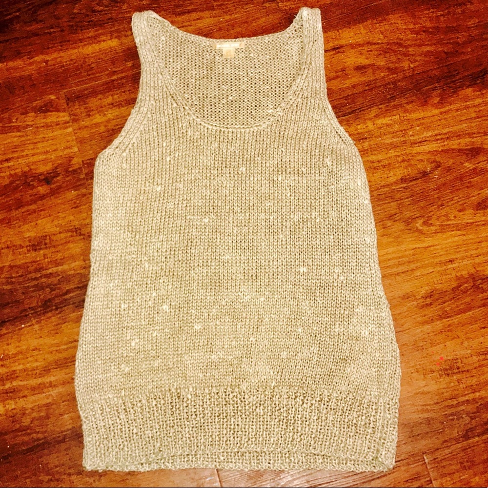 Michael Kors Collection silk/linen sweater top L